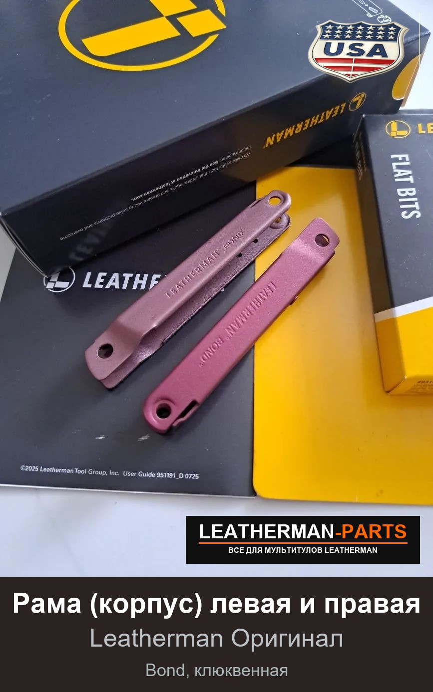 Рама (корпус) левая и правая для мультитула Leatherman Bond, клюквенная